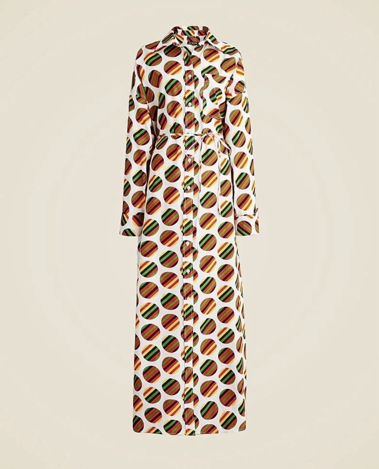 XL Christopher John Rogers X J.Crew Étienne shirt-dress in polka-dot poplin XL