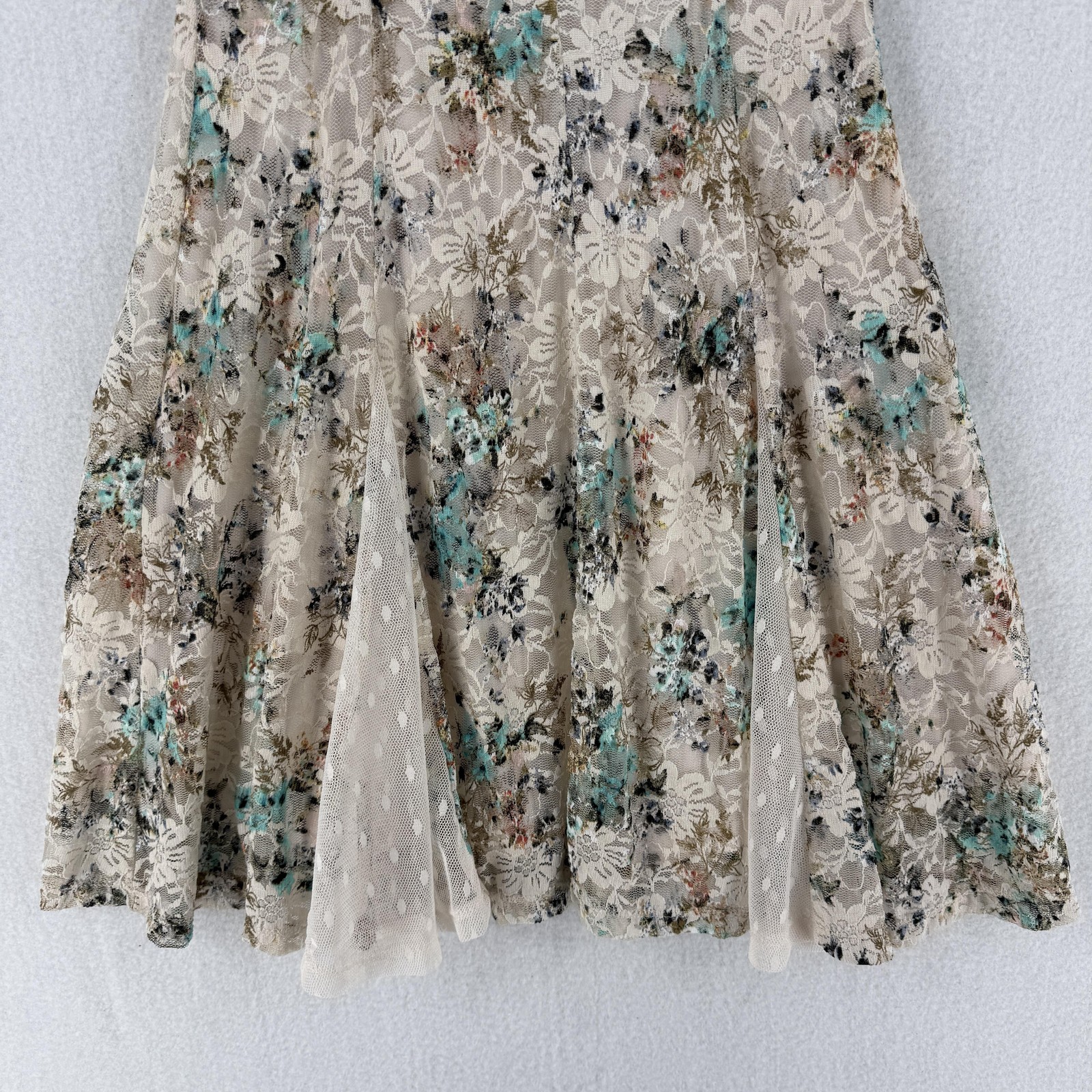 Disney Cinderella Dress Womens XS Multicolor Lace Floral Fit & Flare Princess