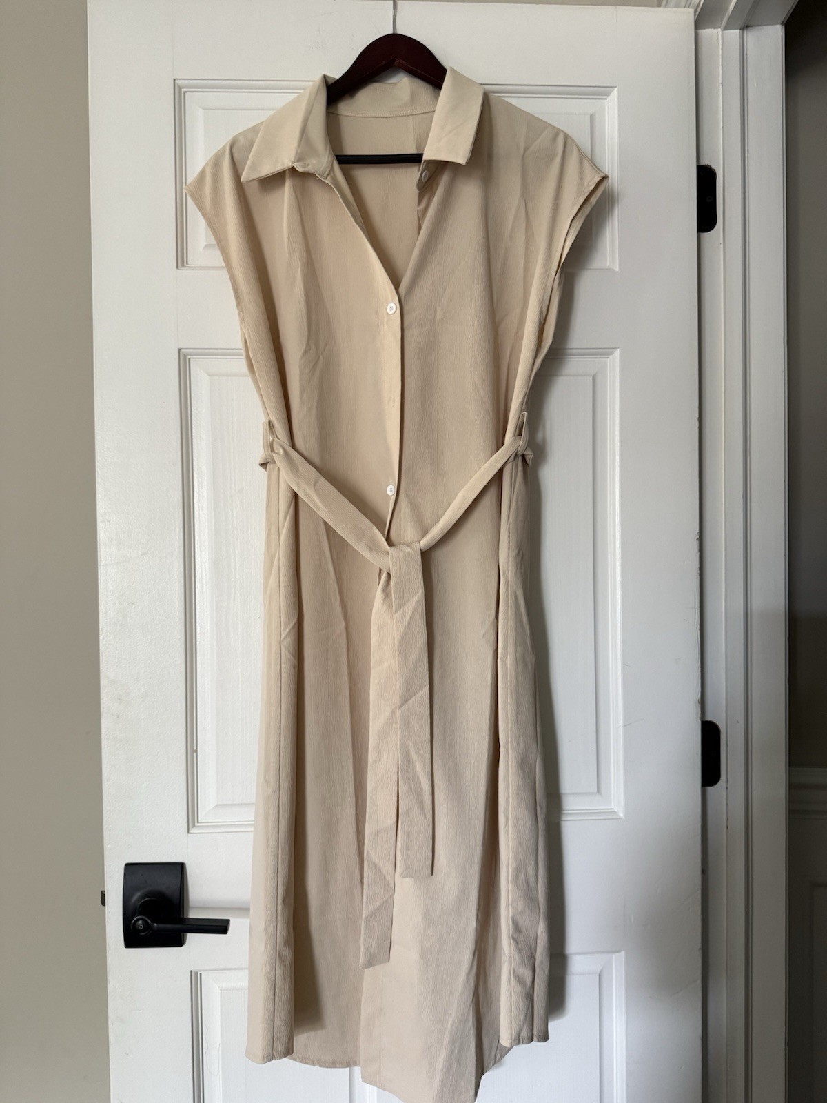Dress Women Button Belted NEW Long