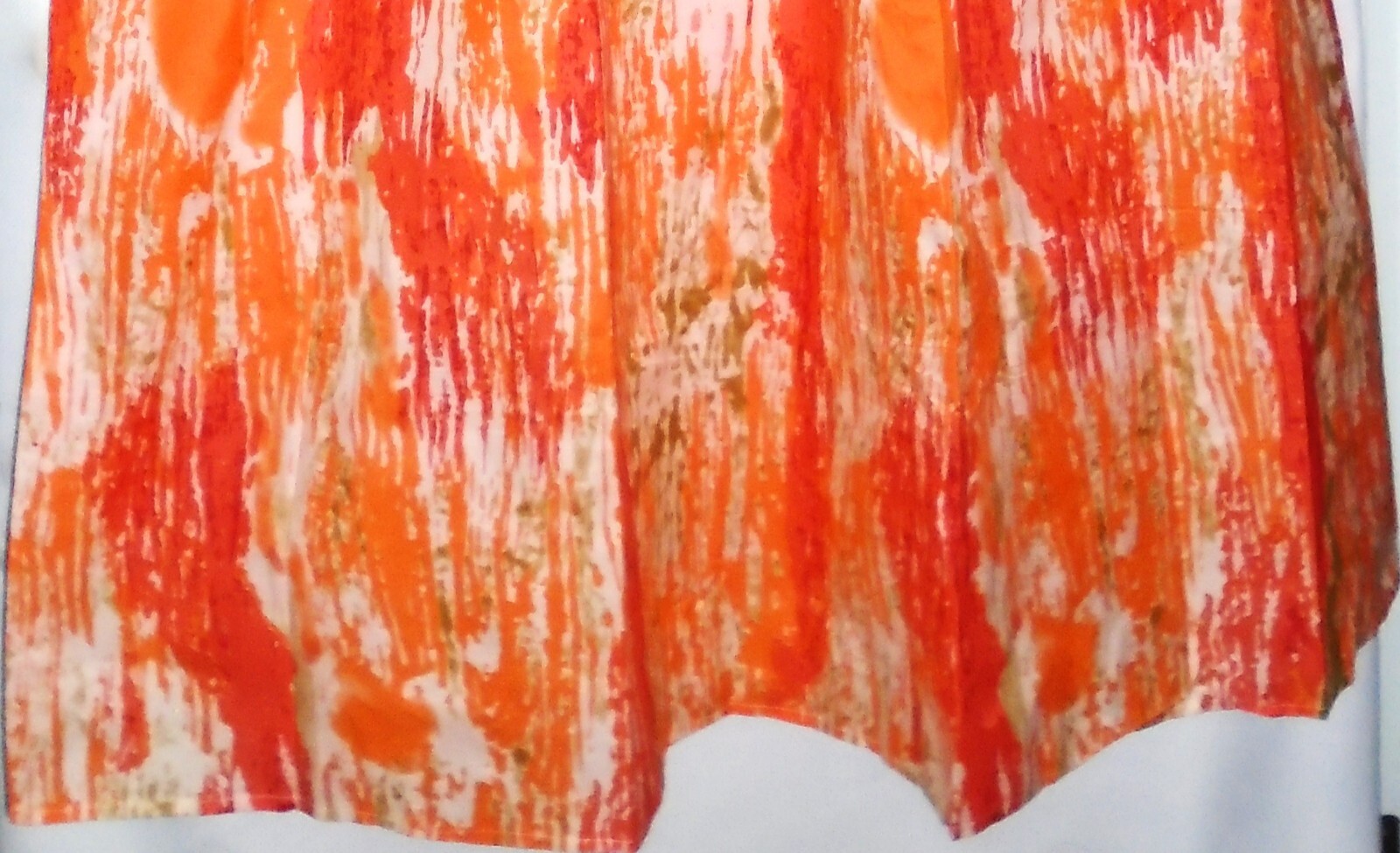 Advance Sundress Mumu Sleeveless V Neck Tie Dye Free Size Fits 1X 2X Red Orange