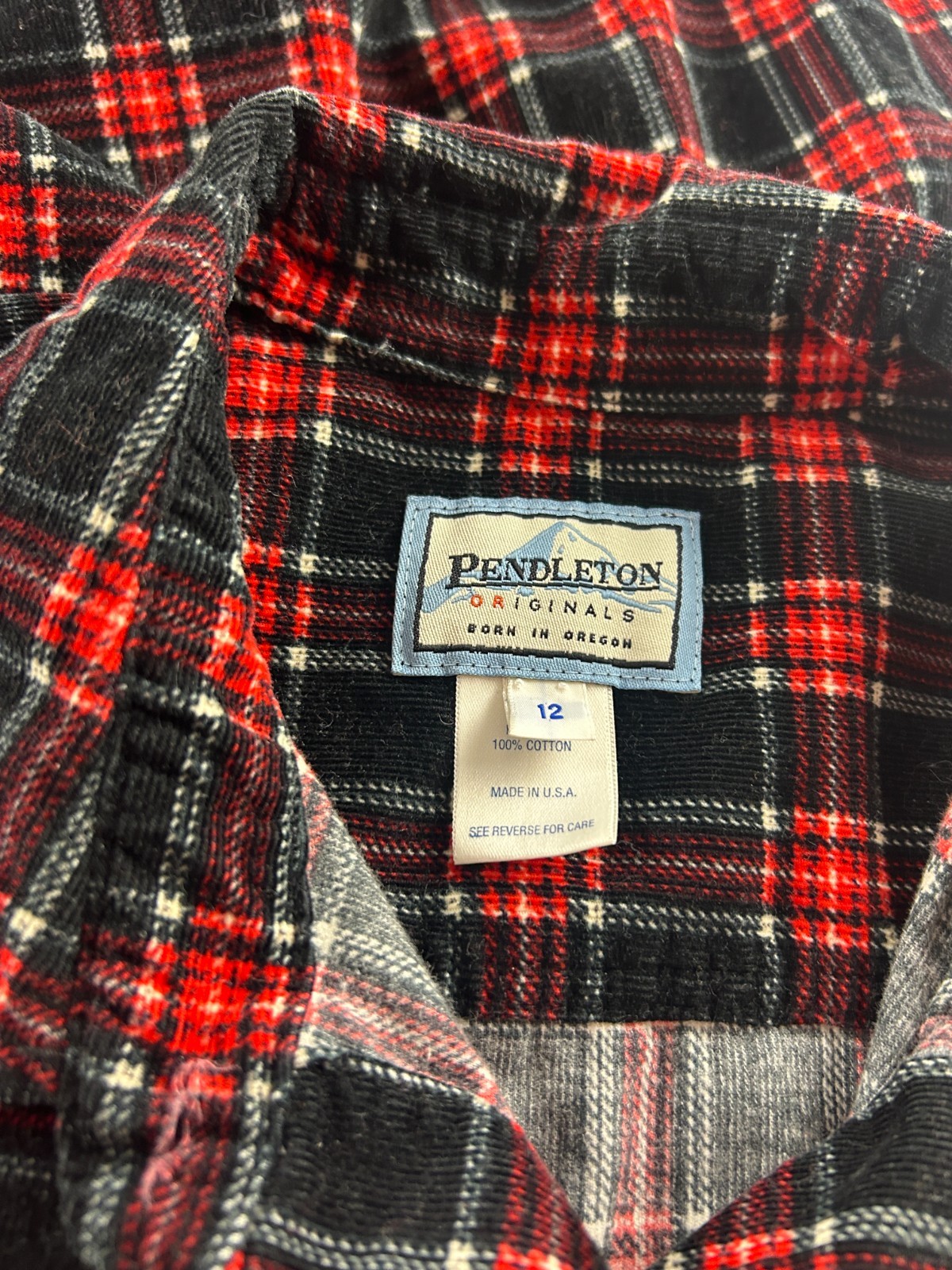 Pendleton Plaid Button Front Sleeveless Dress Women’s Size 12 USA Made