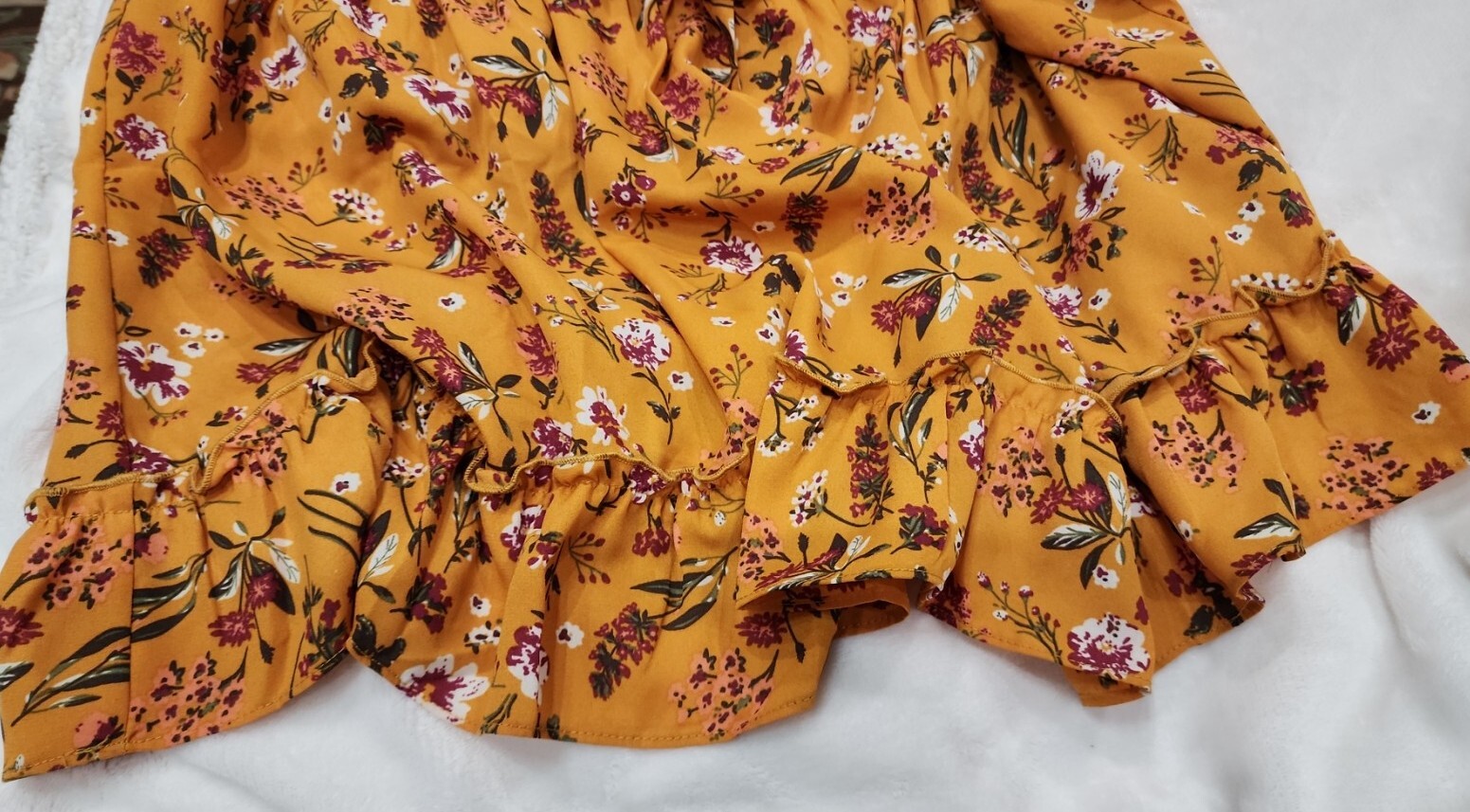 🌼🌷🪻Indigo Soul Peasant Dress Womens Yellow Flowers Size Medium NWT🪻🌷🌼