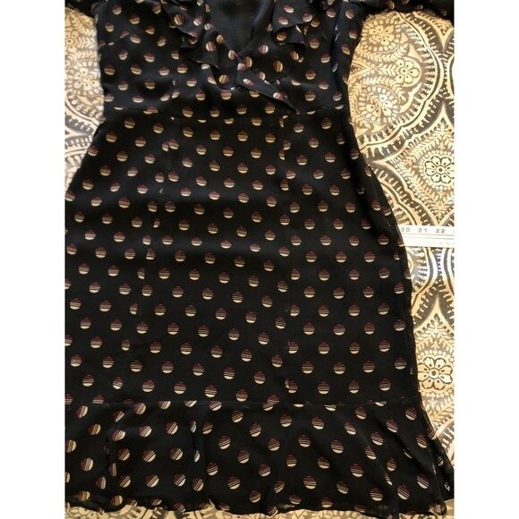 Ann Taylor Loft Size 4 w/ Tie & Ruffled Details 3/4 Sleeves Professional Dress