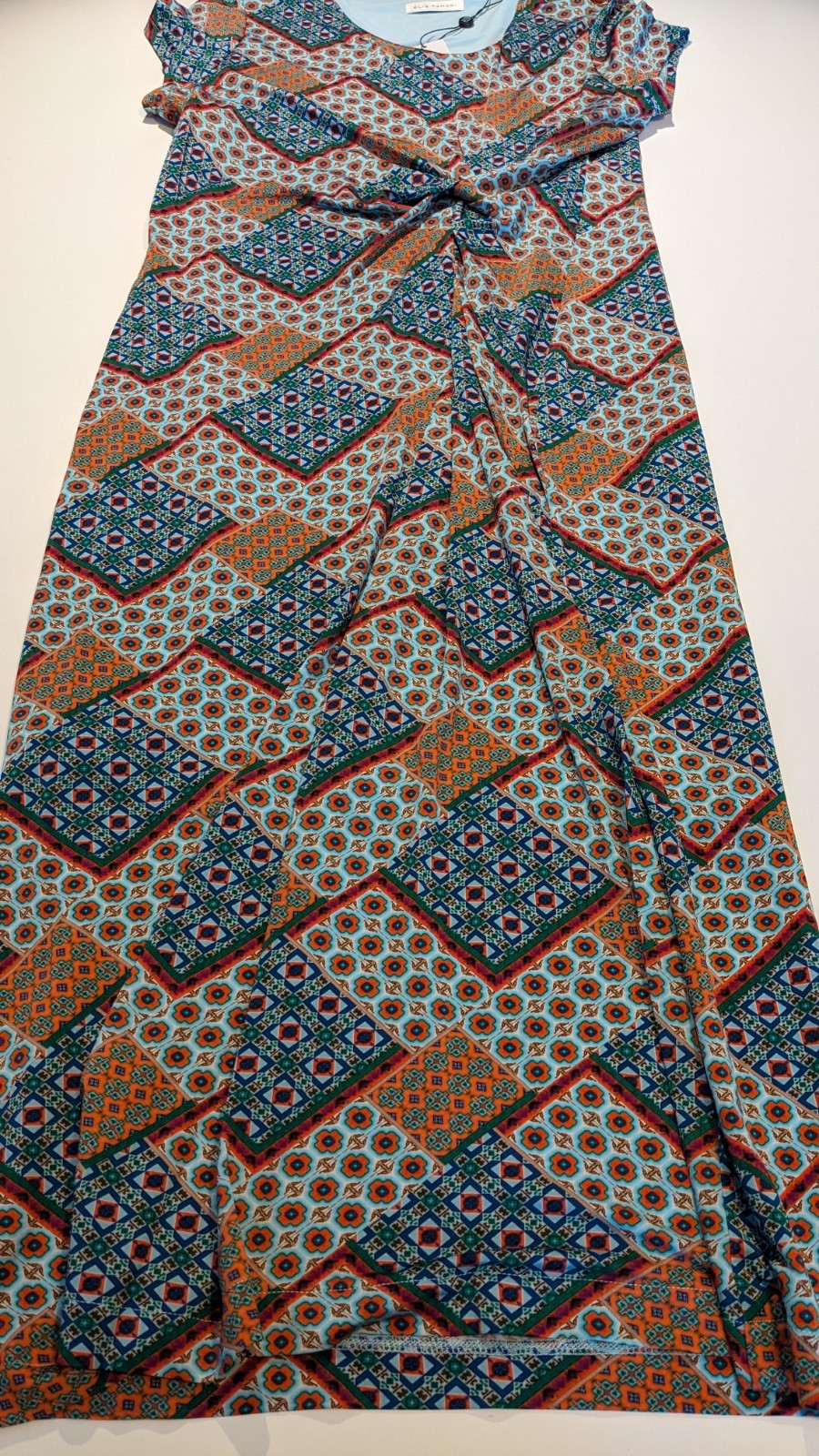 Elie Tahari Twisted Front Midi Casual or Dressy Dress Long Large NWT $275 Retail