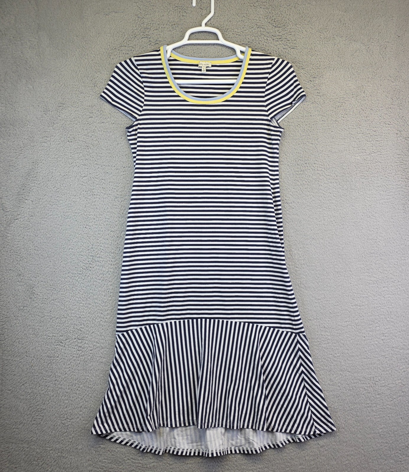 Ella Moss Dress Juniors S T-Shirt Blue Kidcore Striped Drop Waist Sailorcore