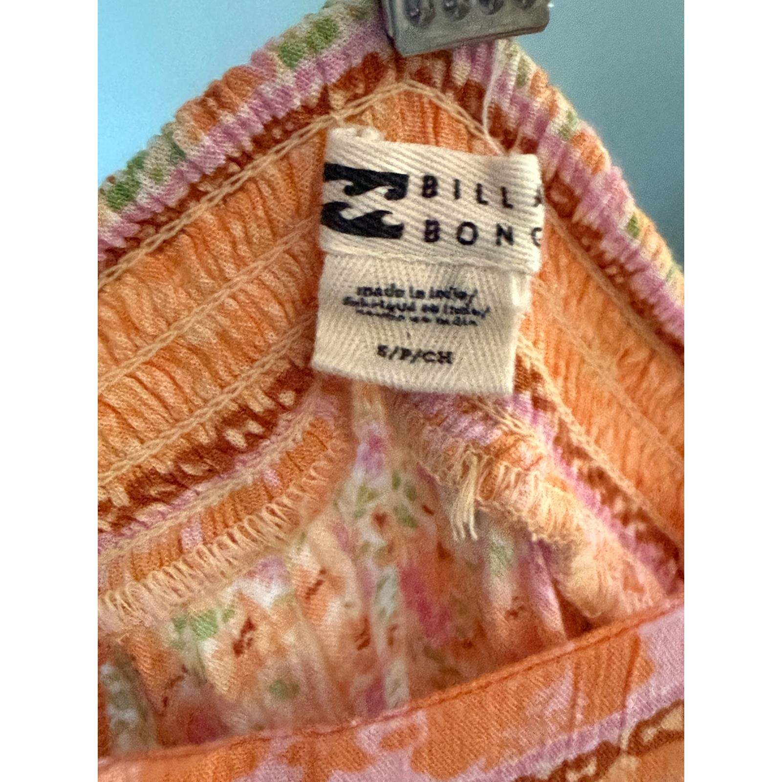 Billabong Summer Dress Peach Coral Belt Size Small |Vacation |Surfer Girl|Resort