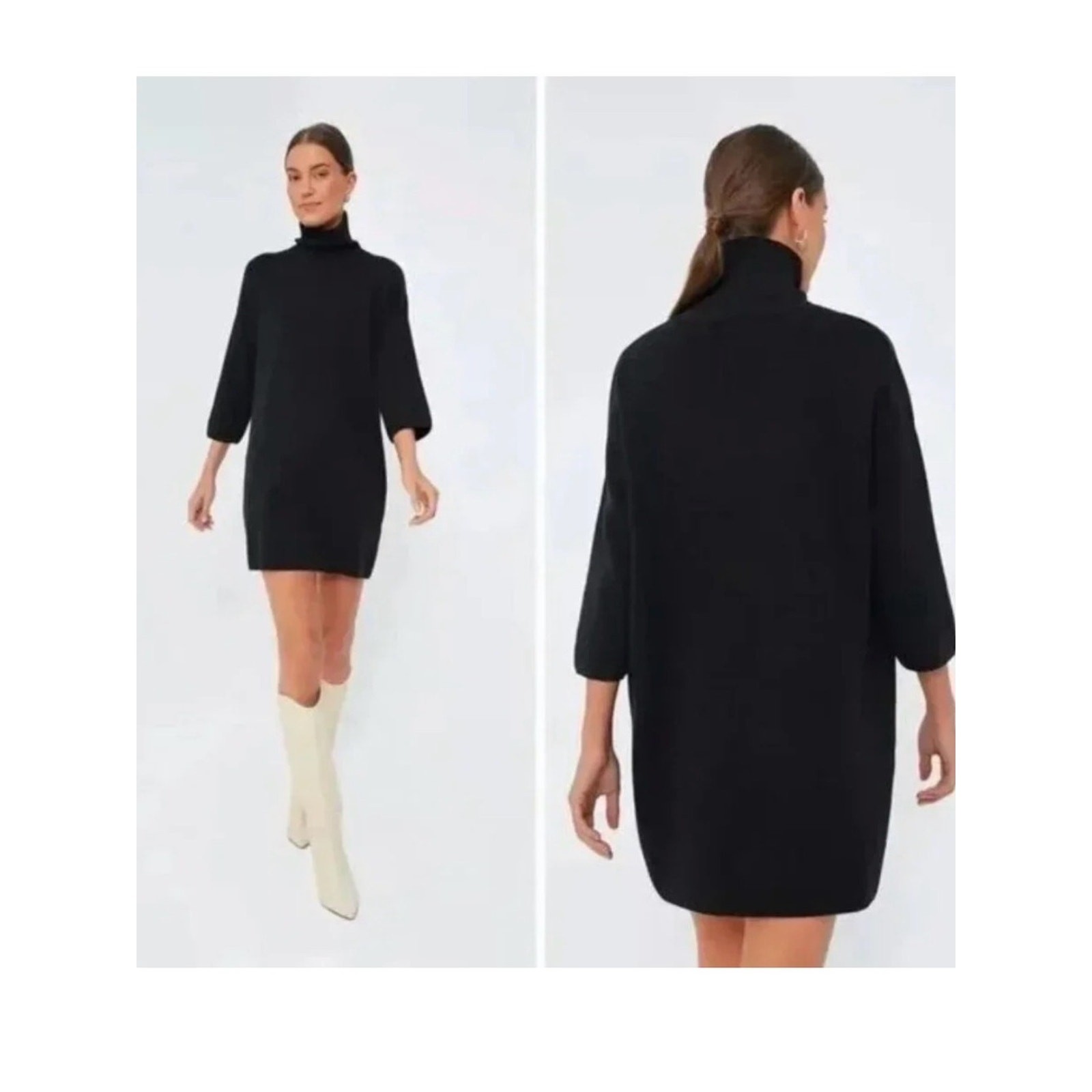 Tuckernuck Pomander Place Noir Vivianne Turtleneck Shimmer Dress