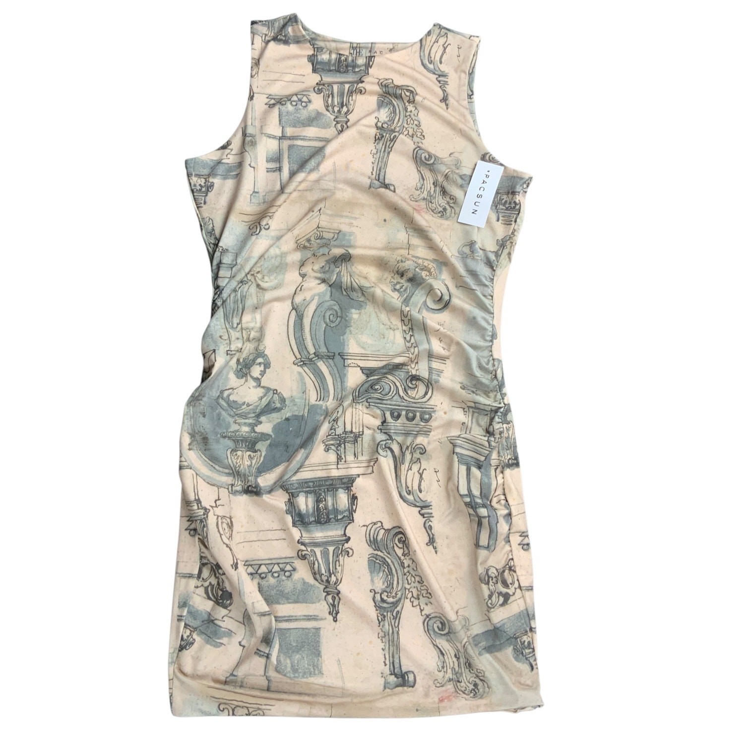 PacSun x The Met Toile Print Mesh Bodycon Mini Dress Small NWT Stretch Art