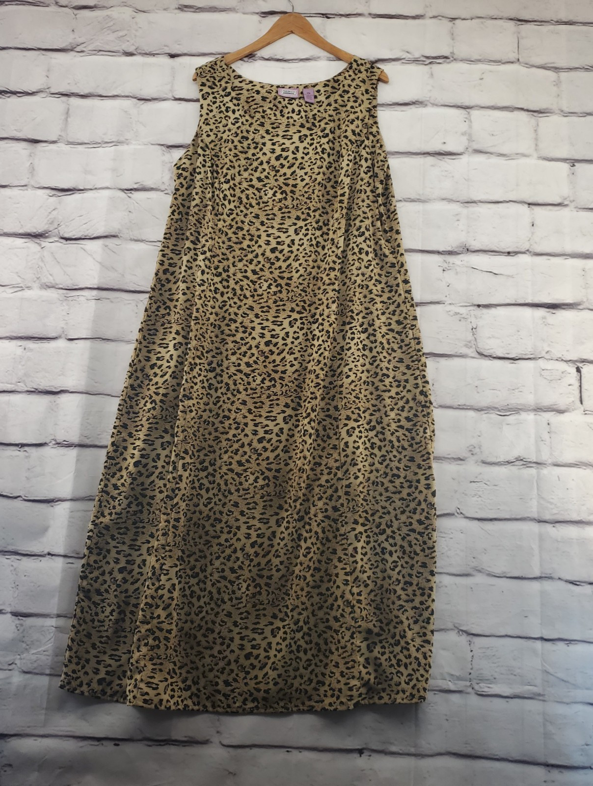 PREMIER INTERNATIONAL A-Line Dress Womens 18 Animal Print Sleeveless Pullover