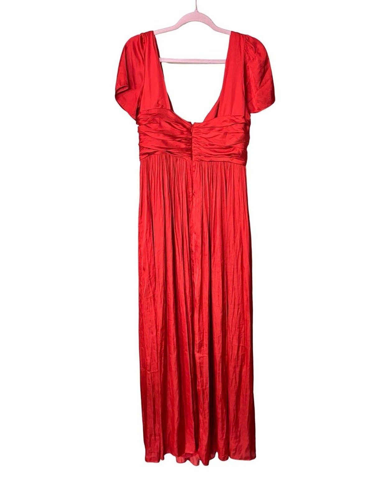J.Crew Collection Flutter Sleeve Maxi Dress Luster Georgette
