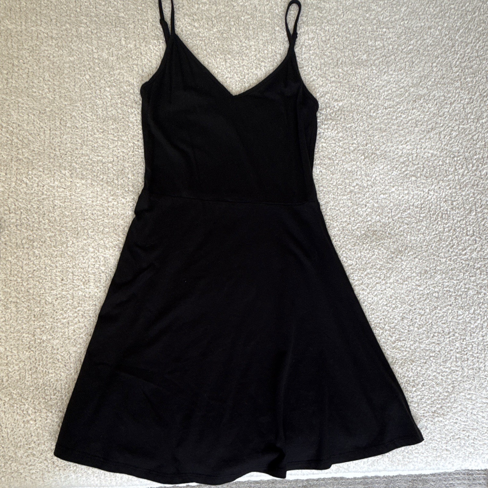 H&M Divided Women’s Junior Sleeveless Black Dress XS 100% Cotton