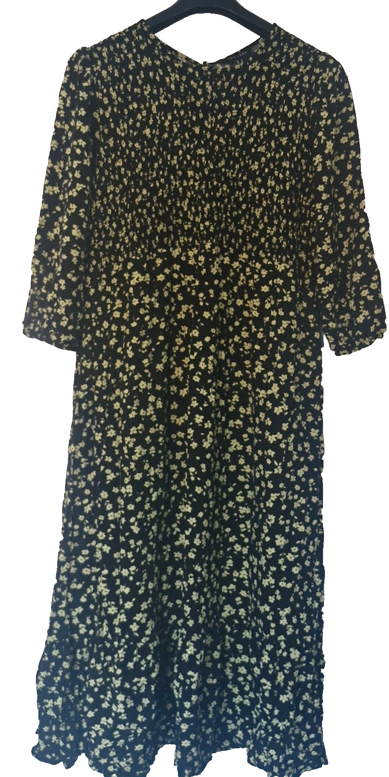 New Look Midi Dress Size UK 18 Half Sleeve Floral Ditsy Lightweight Summer