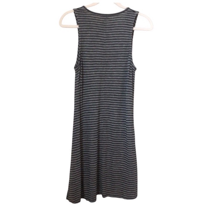Madewell Highpoint Tank Dress In Gray Stripe Size Large