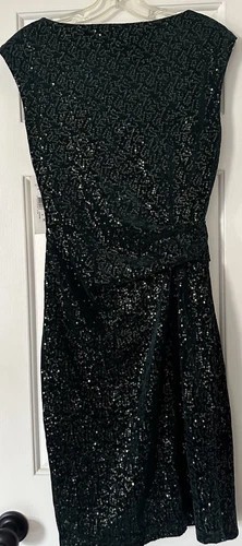 Eliza J Sequins Prom, Cocktail Dress Green Size 6 NWT