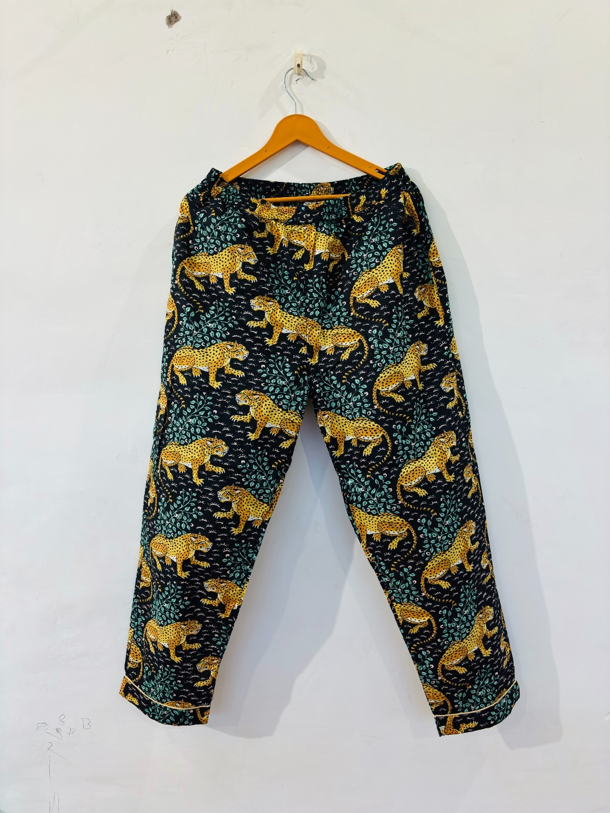 Tiger Print Cotton Pajama Set:Summer Loungewear night wear for woman’s gifti tem