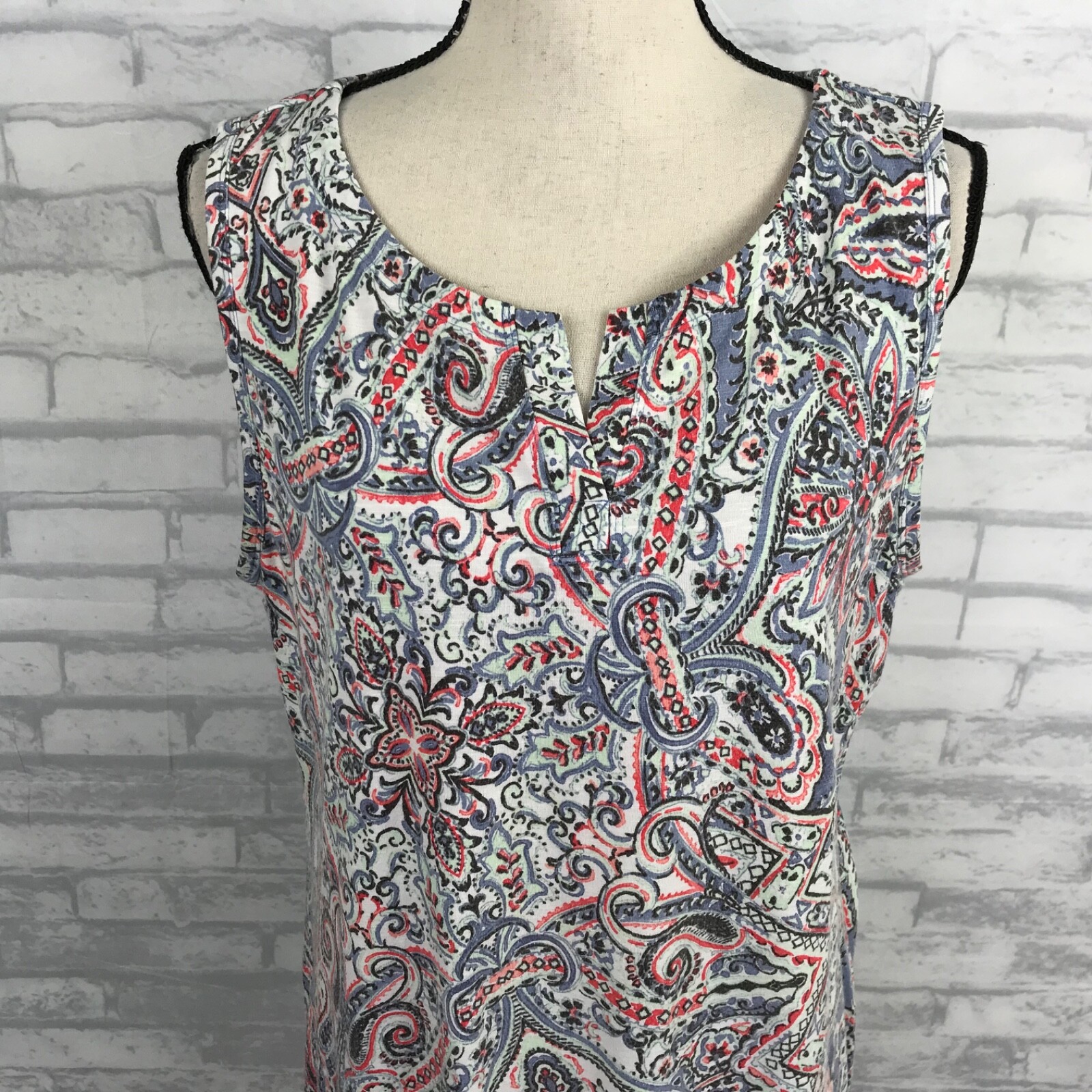 T By Talbots Floral XL Petite Multicolor Dress Vacation Beach Cottagecore