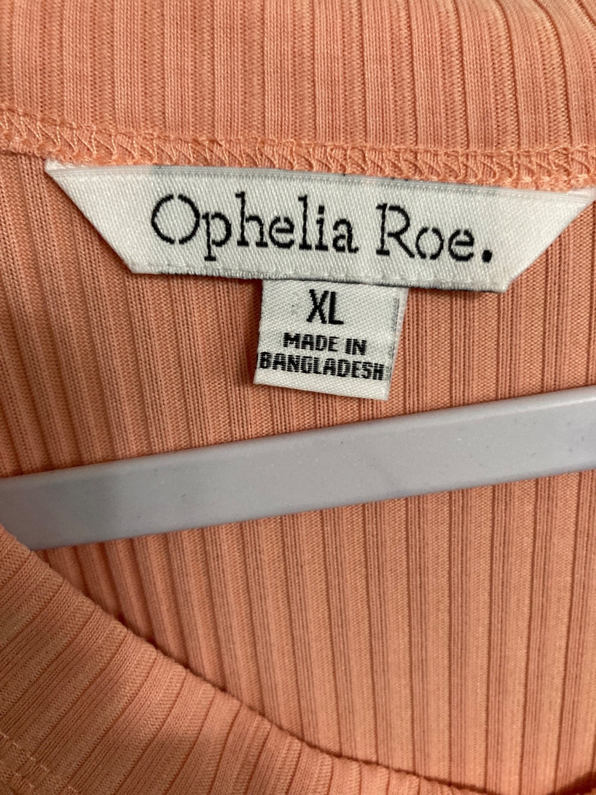 Ophelia Roe Peach Tank Long Ribbed Slit Maxi Dress NWT