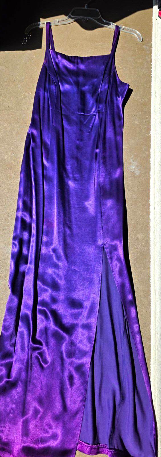Jump Apparel Co. by Wendie Chaitin Purple Satin Slip Maxi Dress Juniors 11/12