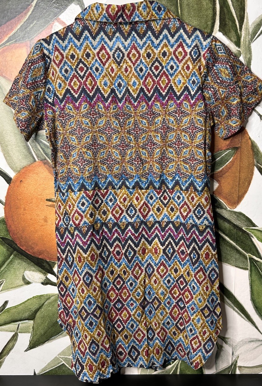 Alberto Makali Small Dress Womens Printed Lightweight Viscose Short Sleeve NWT