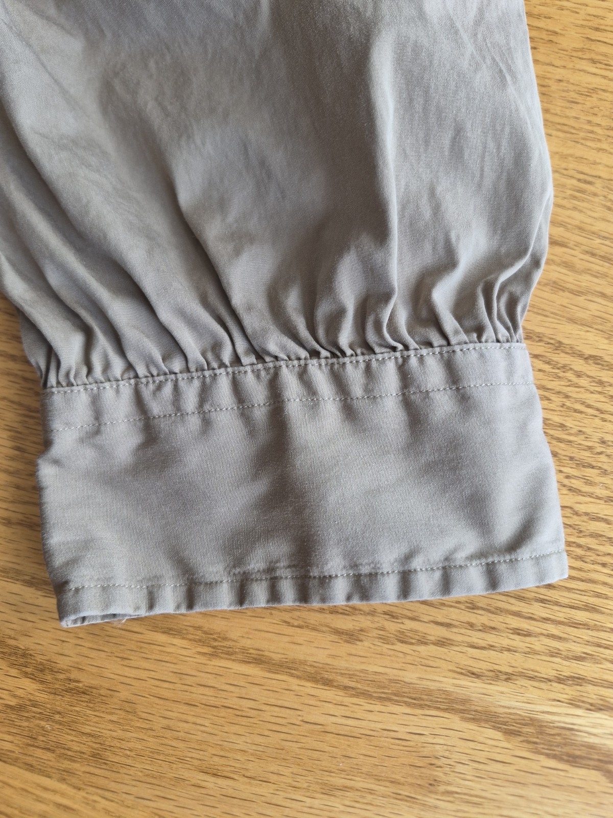 Polo Ralph Lauren Puffed Sleeve Cotton Shirt Dress Womens Midi Pockets Khaki 6