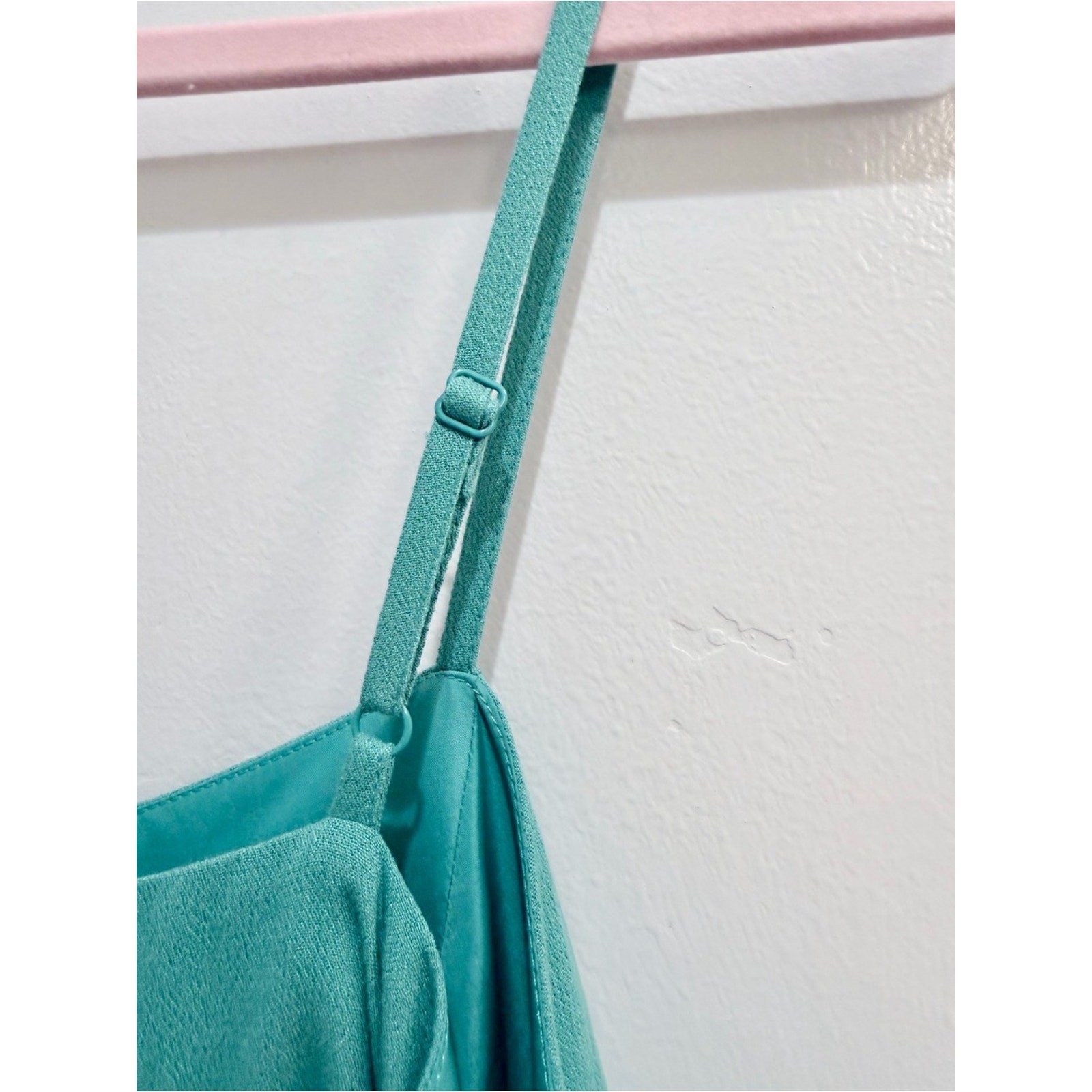 Jack by BB Dakota Turquoise Ruffle High-Low Spaghetti Dress