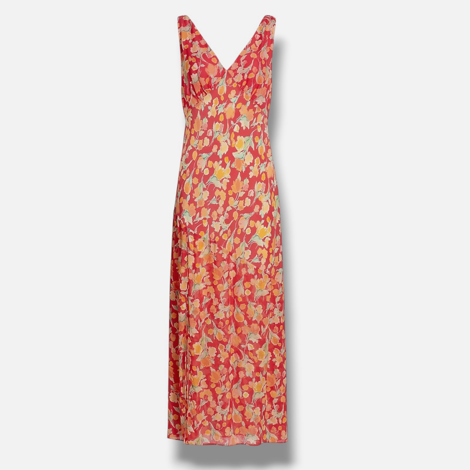 RIXO Women’s Red Moniq Floral Maxi Dress Size XS