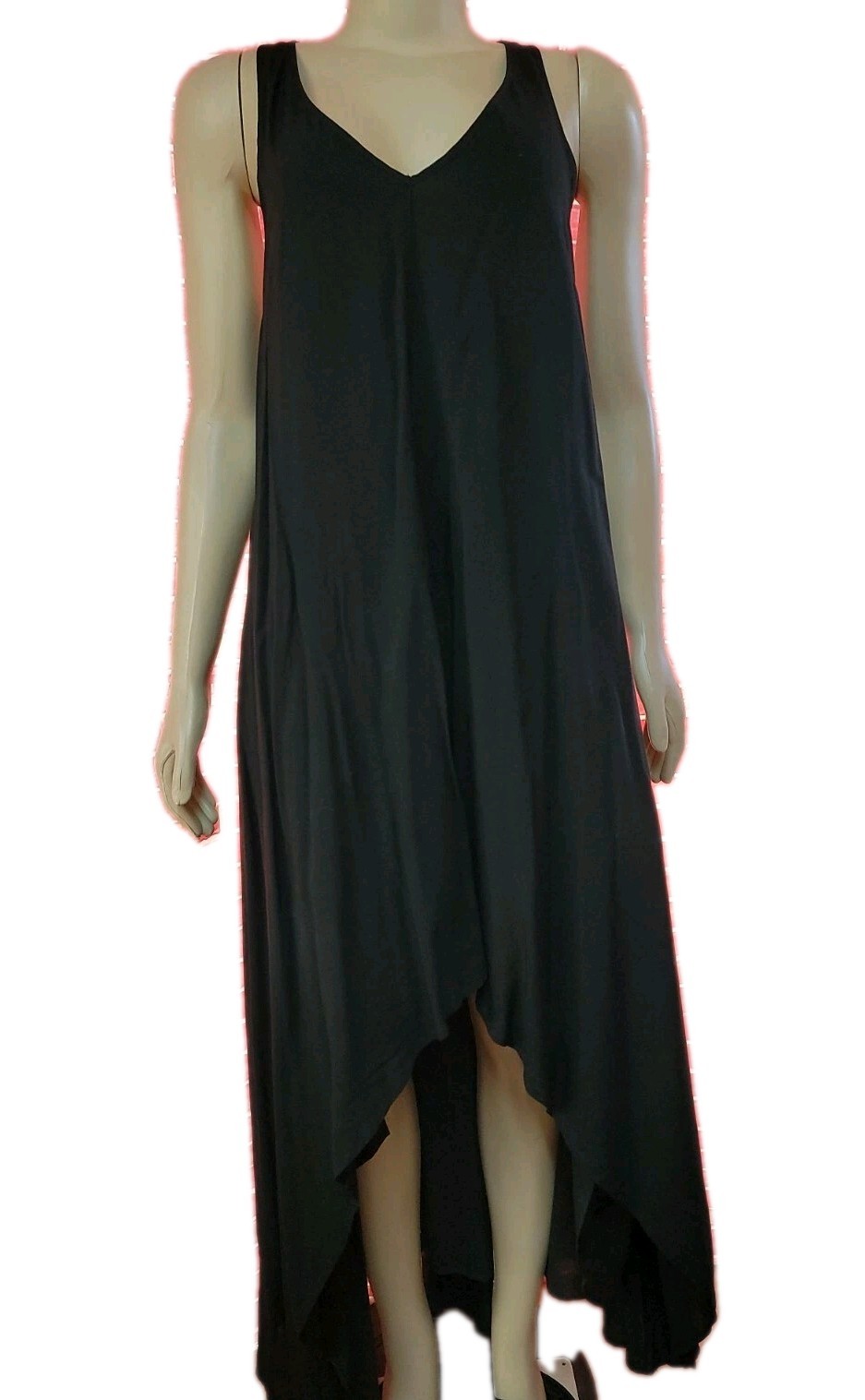 JARLO Designed in London Black Hi-low Slip Women’s Dress lined Sz S(10) NEW #C