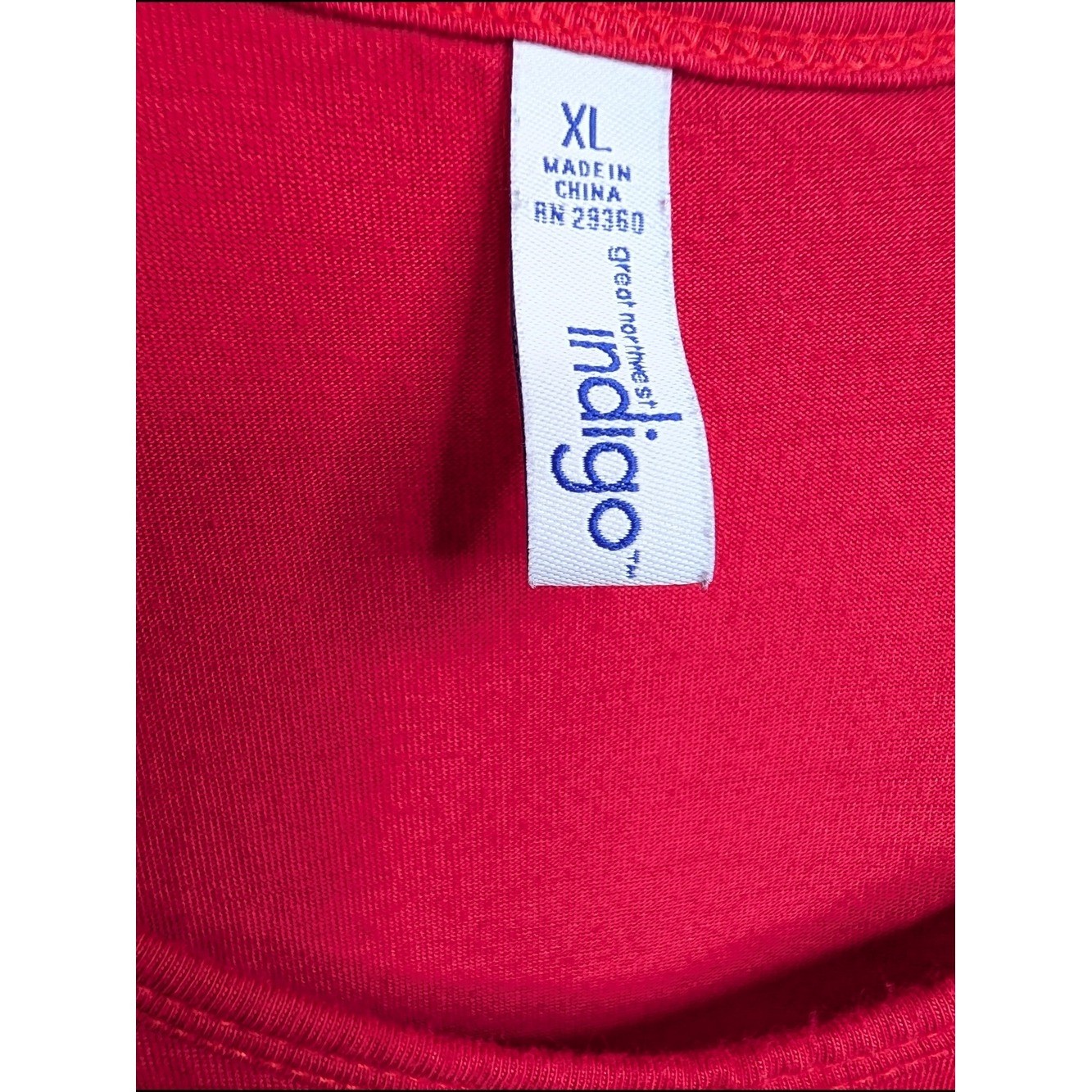 Great Northwest Indigo Paisley Border Tank Dress | Size XL | Raspberry Red