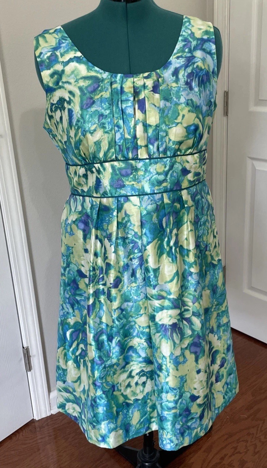 Dress Size 18 Tropical Blue Green Yellow Career Church Event Party Cruise