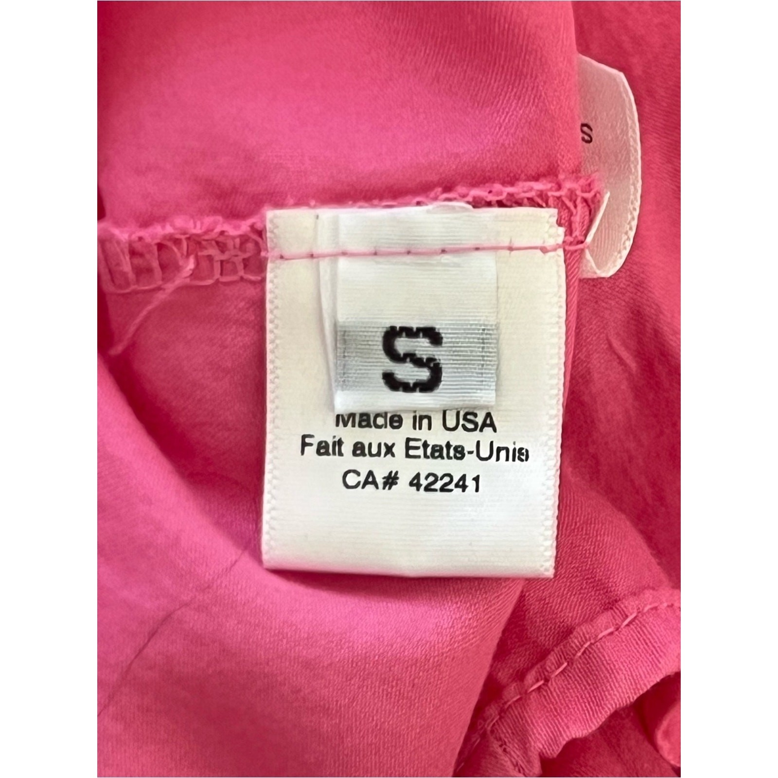 Stark X Pink Ginny Midi Elastic Waist Cotton V Neck Pockets Dress Size Small