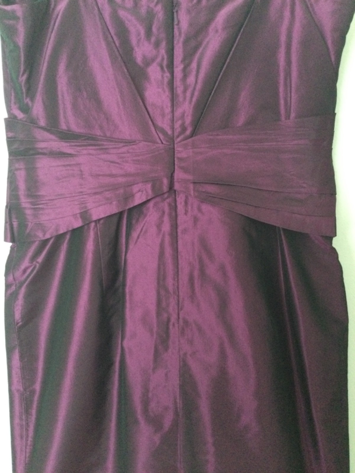 VERA WANG Lavender Label Purple Silk Cocktail Mini Dress 8 Straps Lined Zip