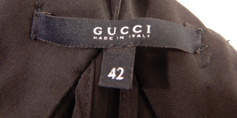 Vintage Gucci Tom Ford Black Empire Waist Sleeveless Dress Size 42 US 6