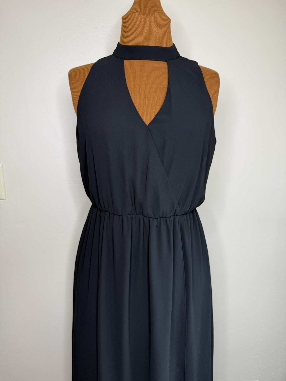 I. N. San Francisco Keyhole Neck Sheer Maxi Sleeveless Size Small