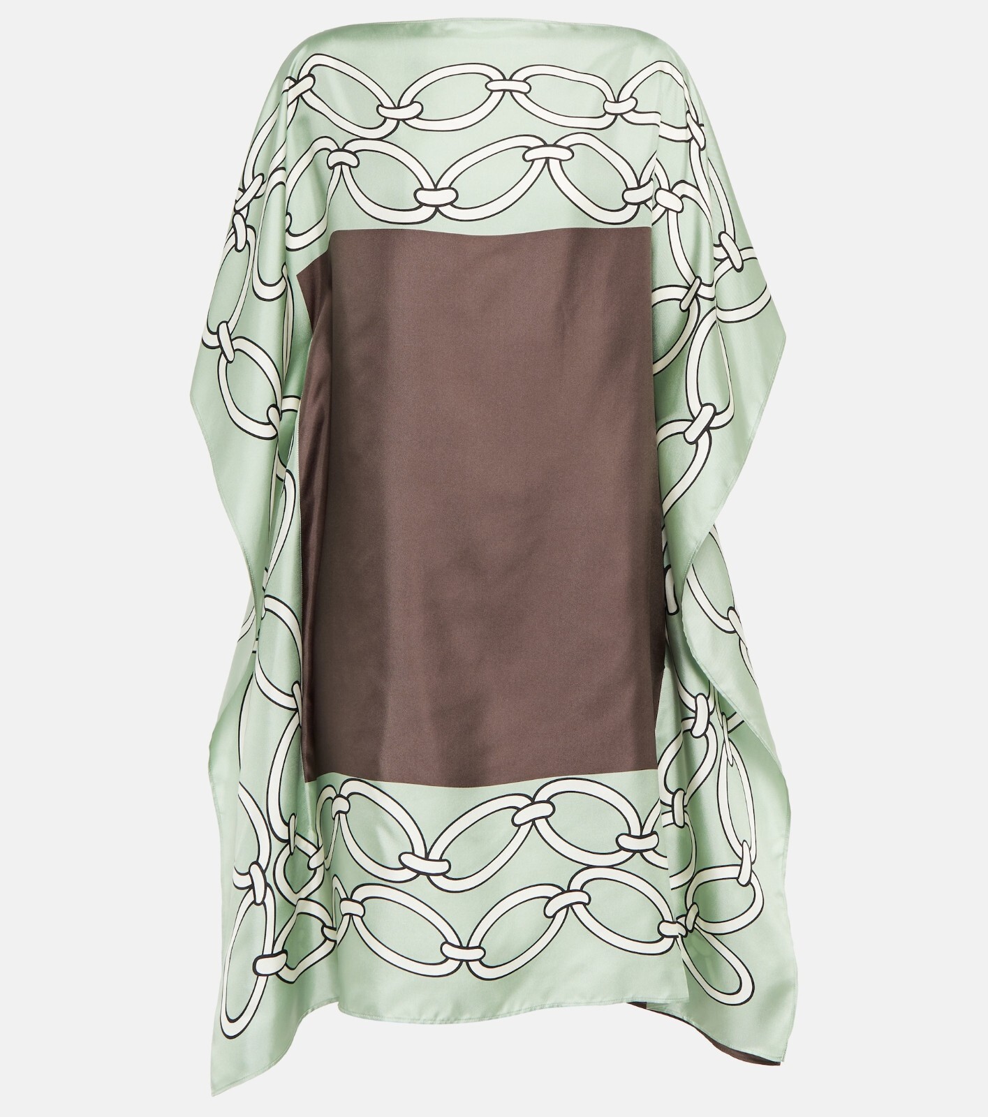 Printed Kaftan For Women, Soft Satin Silk Caftan, Short Kaftan, J5822