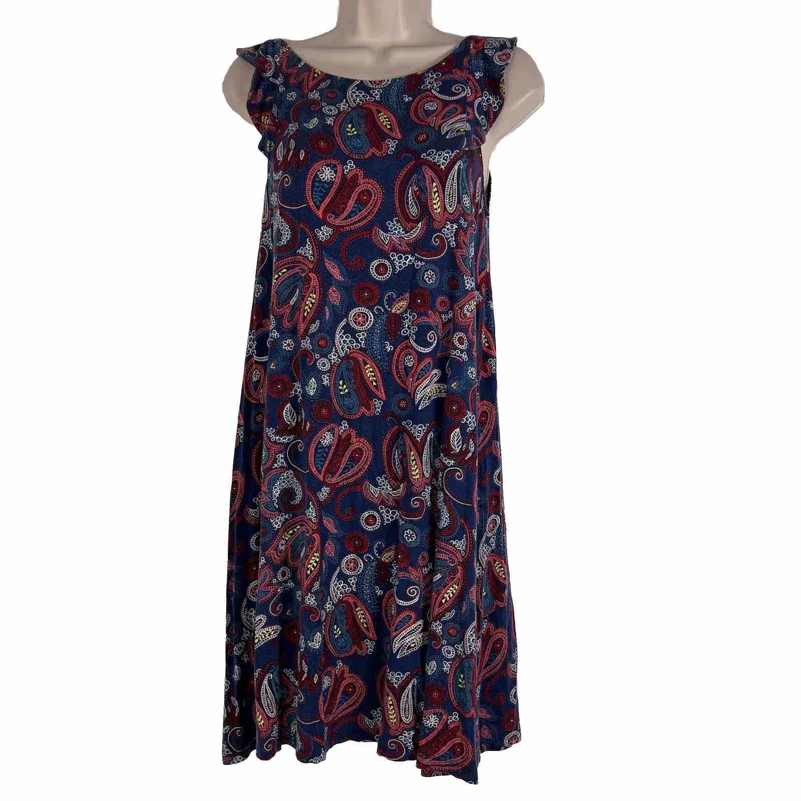 Ann Taylor Loft Shift Dress Women’s Small Above Knee Paisley Lightweight Stretch