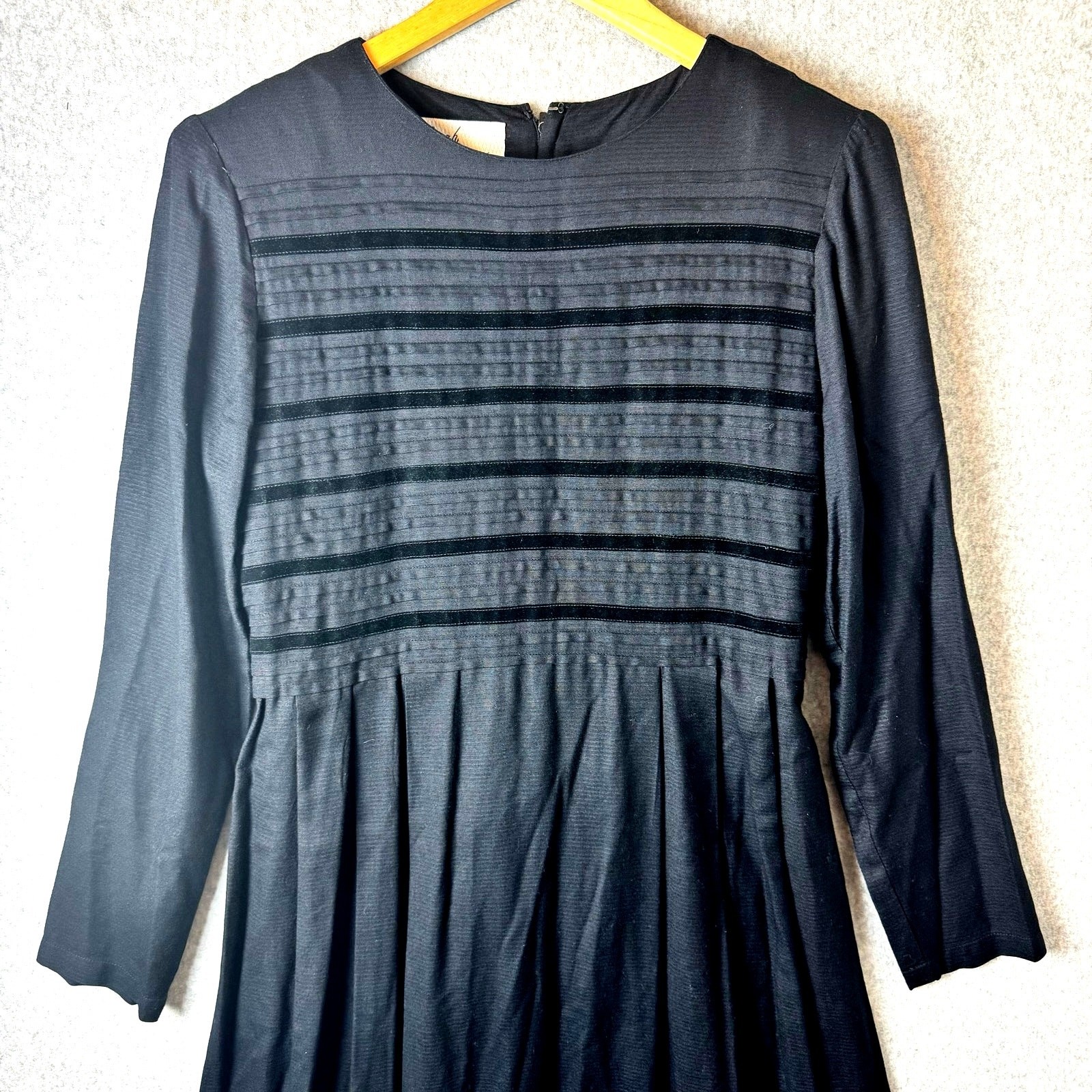 Modest Maxi Dress Sarah Elizabeth Women’s Black Long Sleeve Cottagecore Prairie
