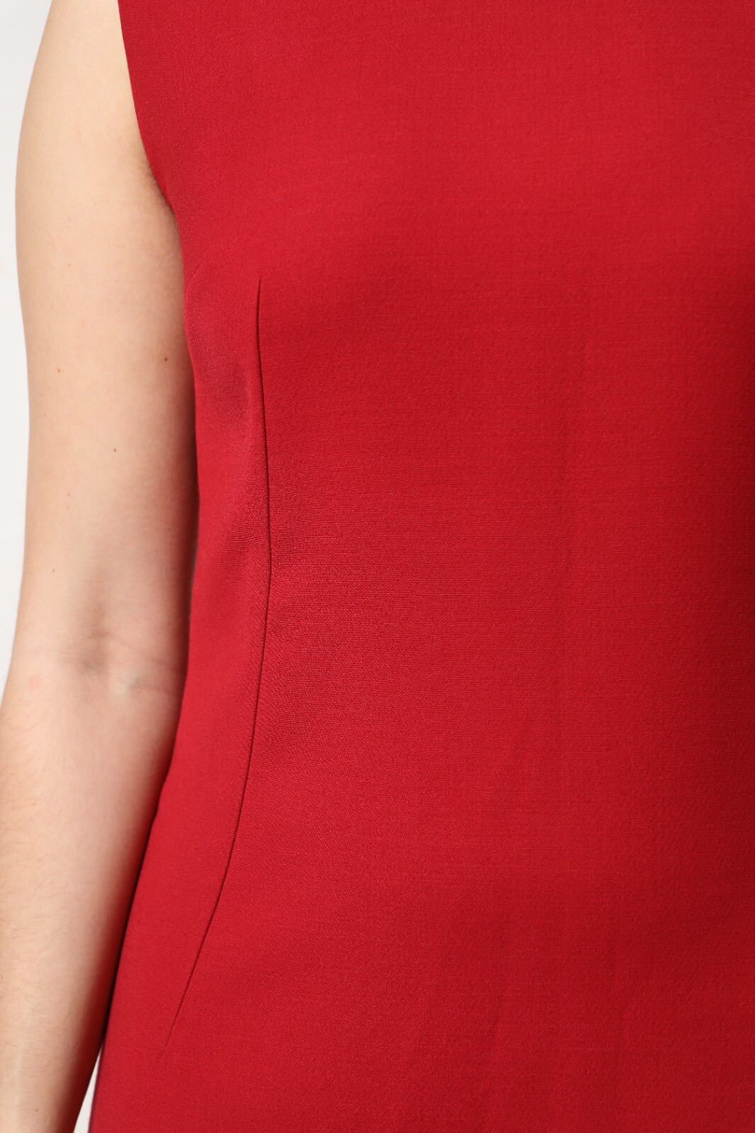 DOLCE & GABBANA Dress Red Wool Sleeveless KneeLength A-line IT46/US12/XL 1880usd