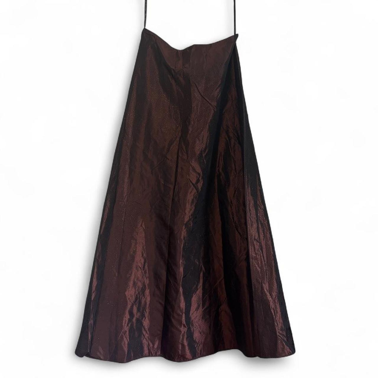 VTG Scott McClintock black/brown velvet sparkly corset top and maxi skirt Size 8