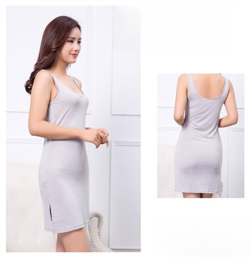 Women Mulberry Silk Full Slips Dresses Cami Under Dress Slip Chemise Nightgown