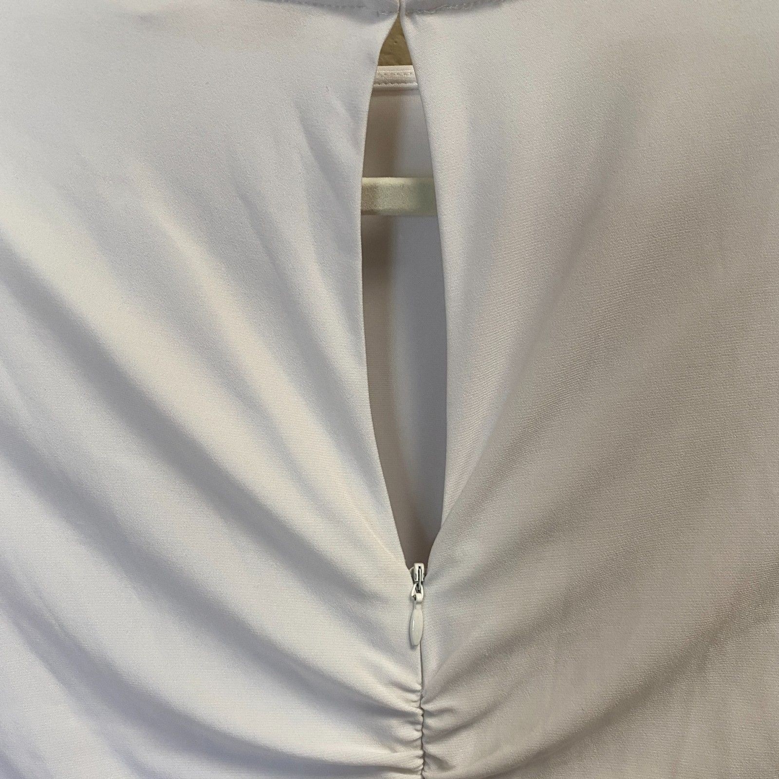 NWT Ramy Brook Darinda Ruched Bodycon Ivory Sleeveless Mini Dress, Size Small