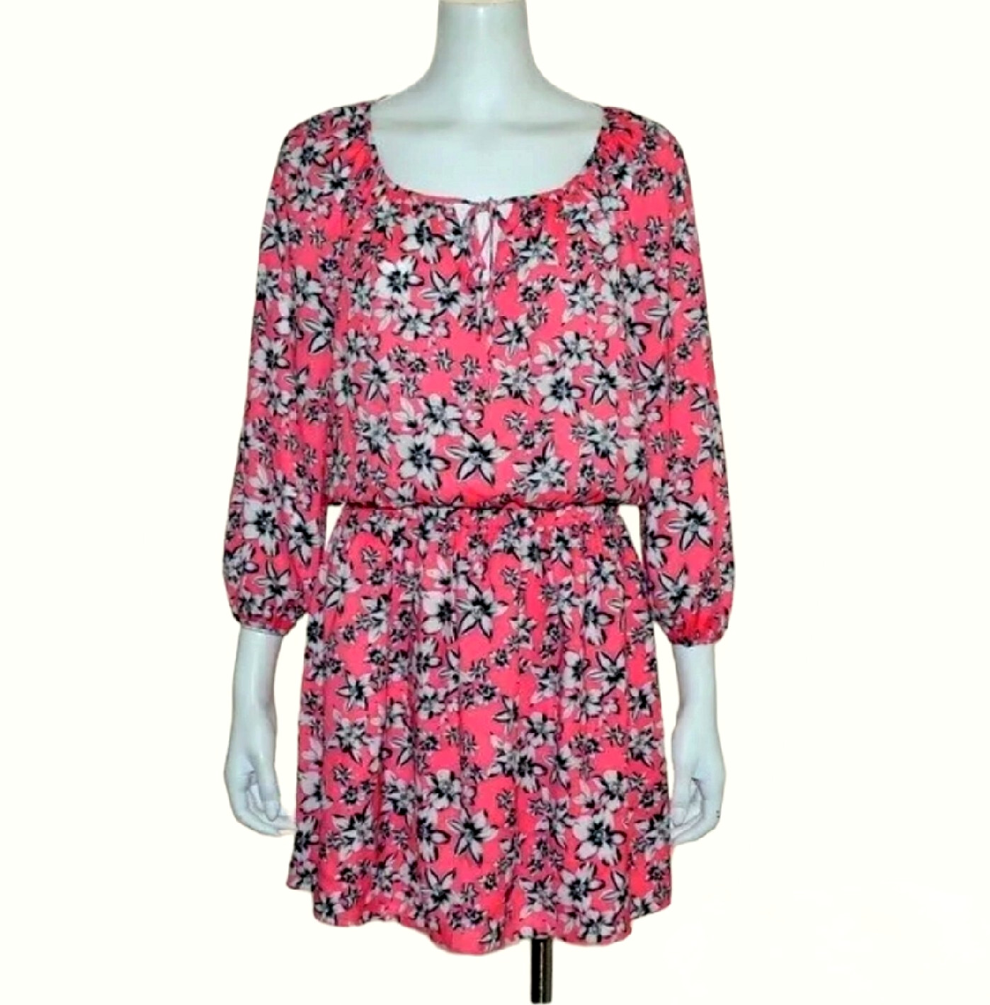 JUICY COUTURE Pink Floral Print Dress sz Small S