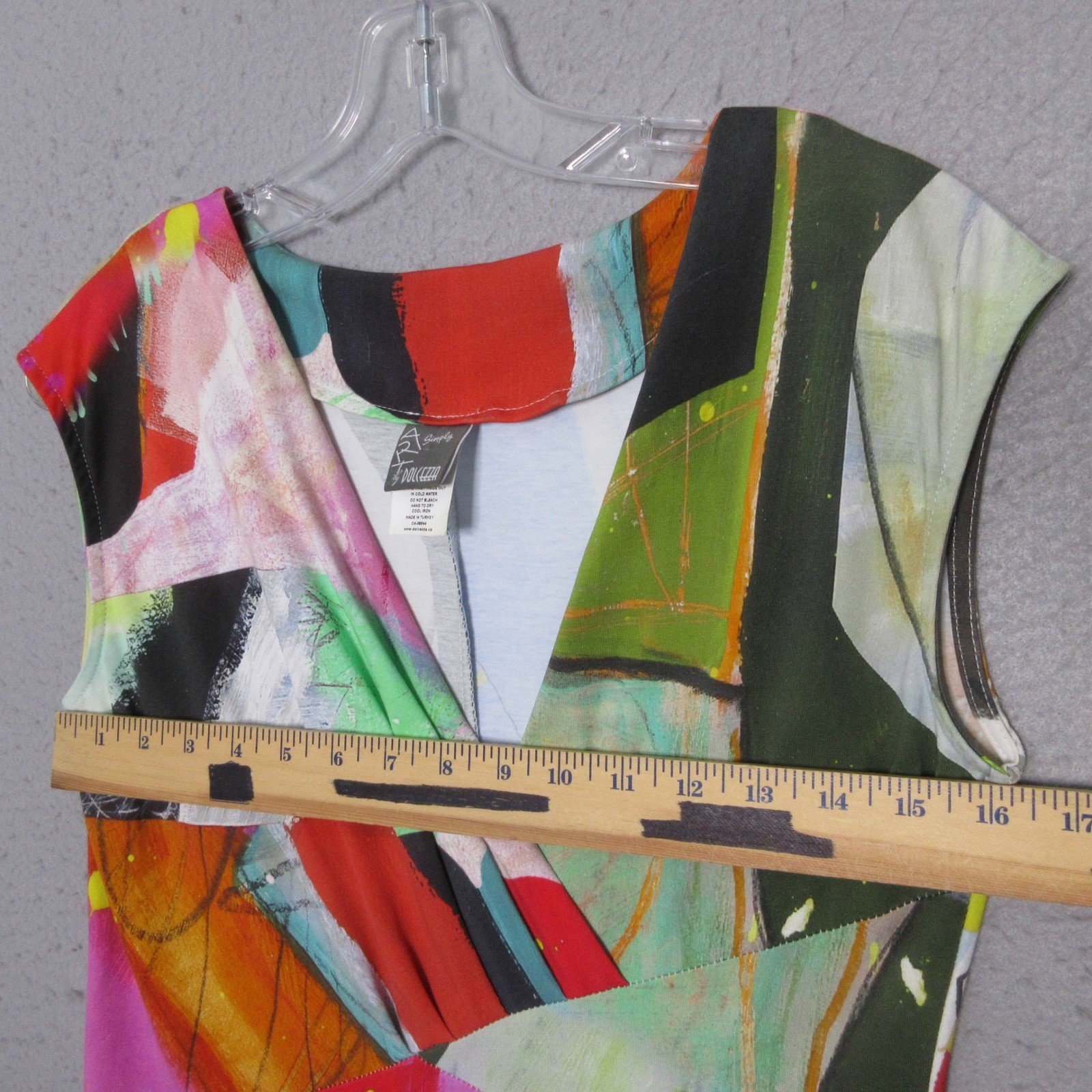 Simply Art by Dolcezza Dress Colorful Art to Wear Abstract Eclectic Statement