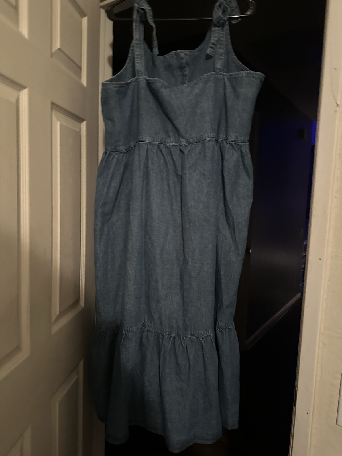 City Chic Ankle Length Tie Denim Chambray Dress Woman’s Plus Size 22 NWT
