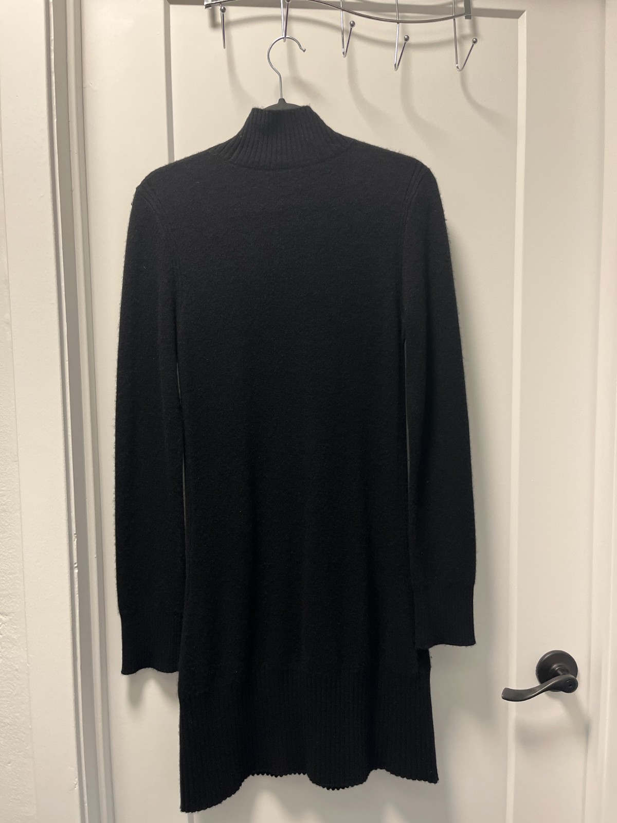 FRAME Black Mock Neck Sweater Dress Authentic Hollywood Studio Wardrobe RL Spear