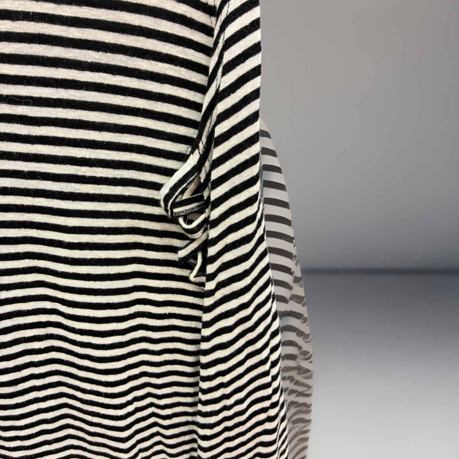 New Rip Curl Black Jersey Striped Dress Size L Festival Coastal Beach Midi