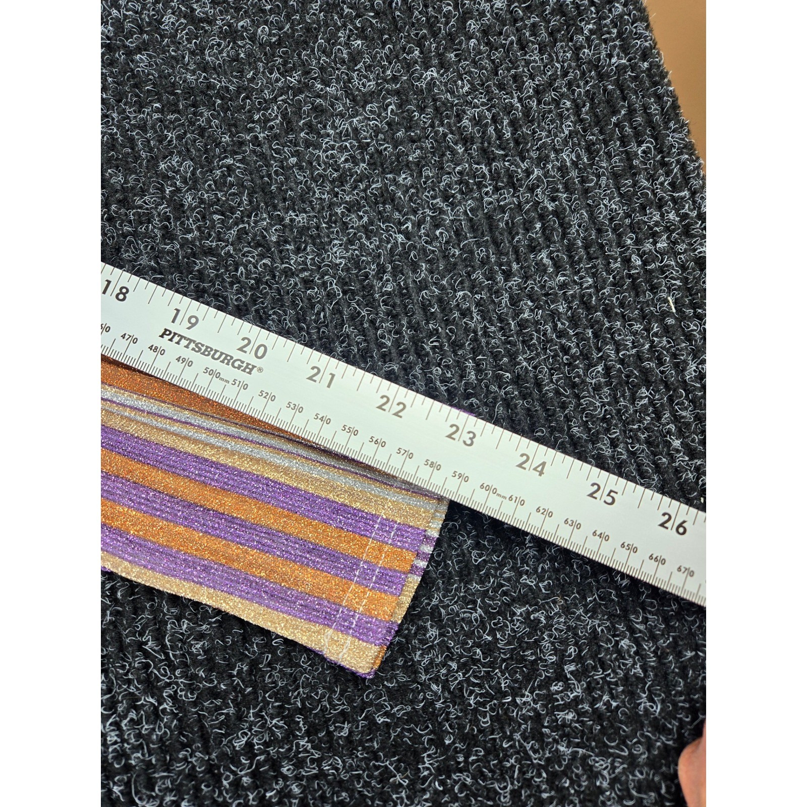 Kendall + Kylie Purple Orange Metallic Striped Pleated Maxi Dress Size 8/10