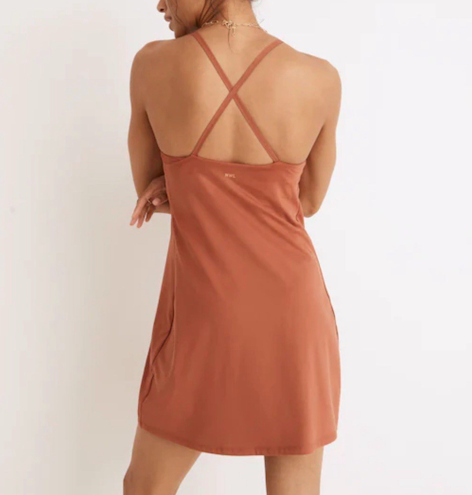 MWL Madewell Weathered Brick Flex Fitness Dress Size L NWOT!