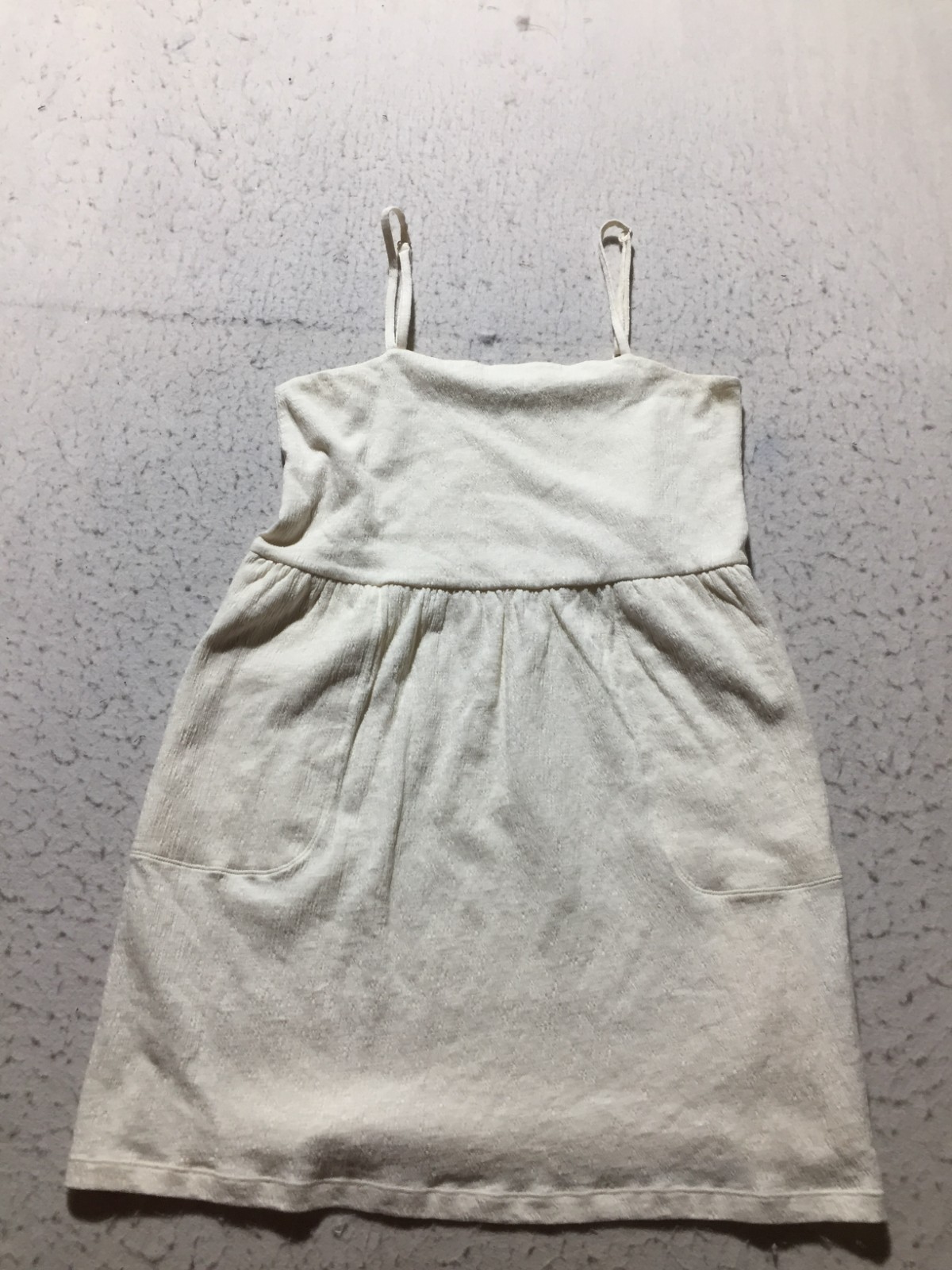 Richer Poorer Textured Dress Womens M Medium Cream Pockets Tube Top Spaghetti