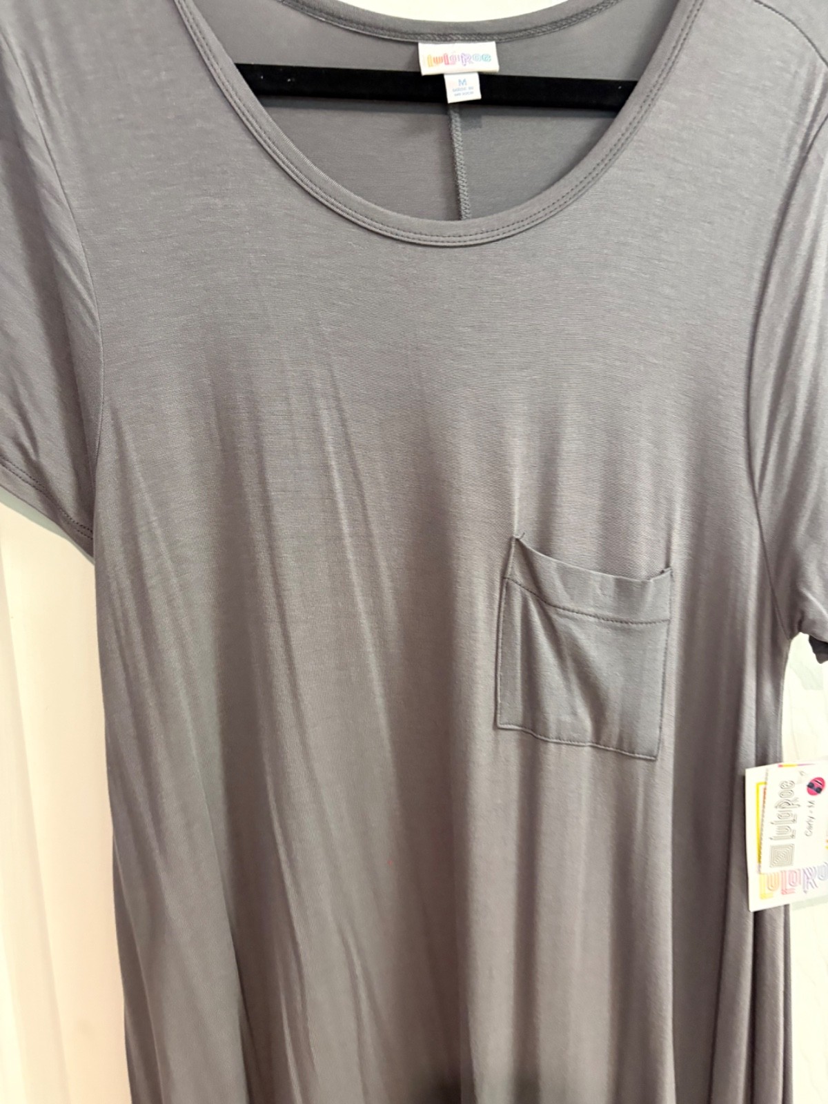 LuLaRoe NWT Carly dress Medium (8-10); solid gray