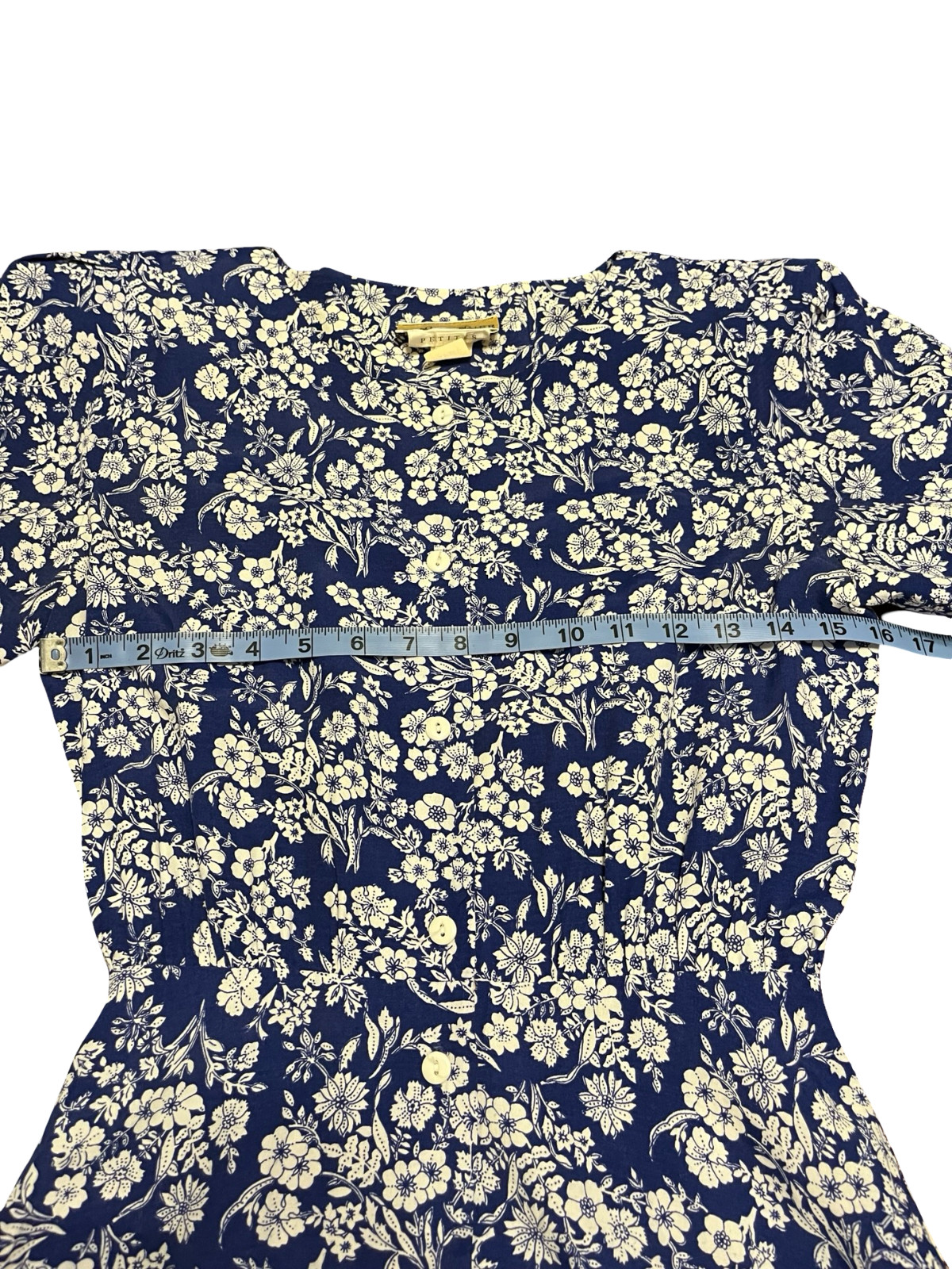 🔥 VINTAGE Jane Singer Floral Button Dress, Petite 2 GUC ! 🔥